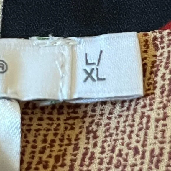 CHICO'S PAISLEY PRINT SHORT KIMONO - Red, Black & Gold - Excellent - L / XL - Picture 14 of 16